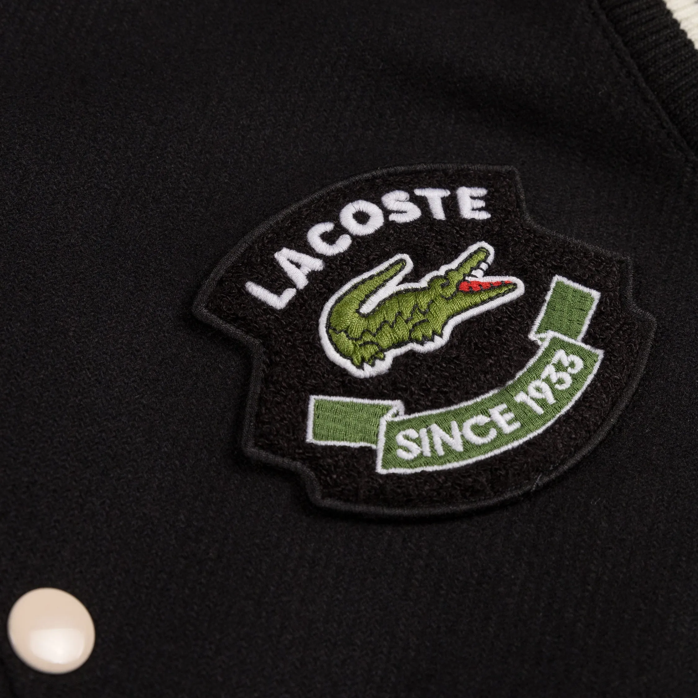 Lacoste Wool Contrast Badge Varsity Jacket sold by Asphalt Gold product image thumbnail 3