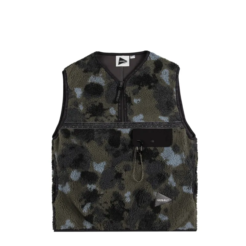 Gramicci x And Wander JQ Tape Fleece Vest sold by Asphalt Gold