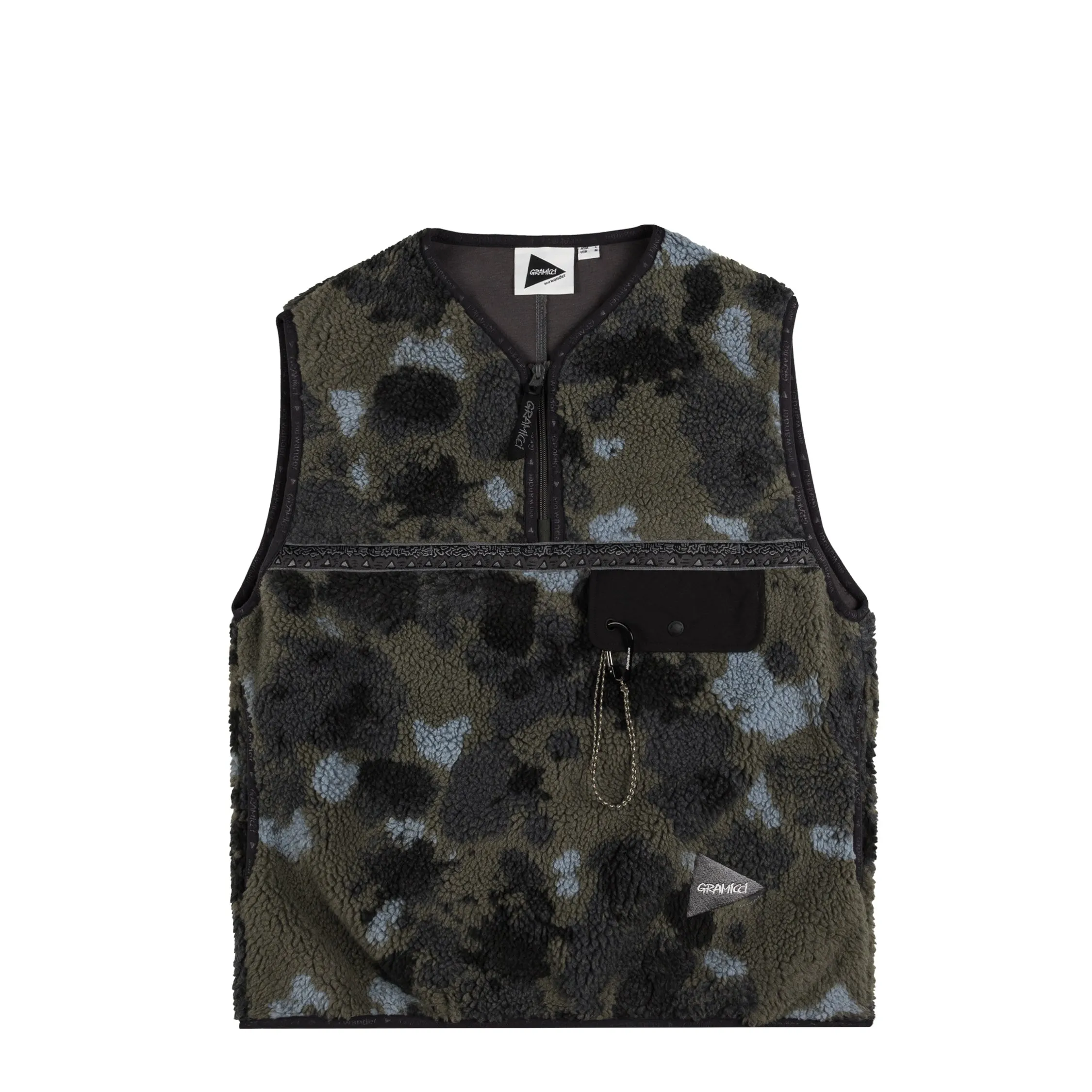 Gramicci x And Wander JQ Tape Fleece Vest sold by Asphalt Gold
