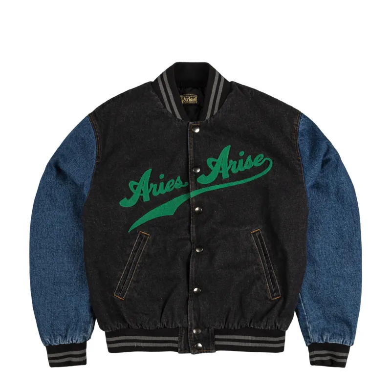 Aries Varsity Denim Jacket sold by Asphalt Gold