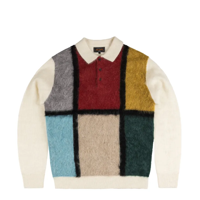 Beams Plus Knit Polo Collar Line sold by Asphalt Gold