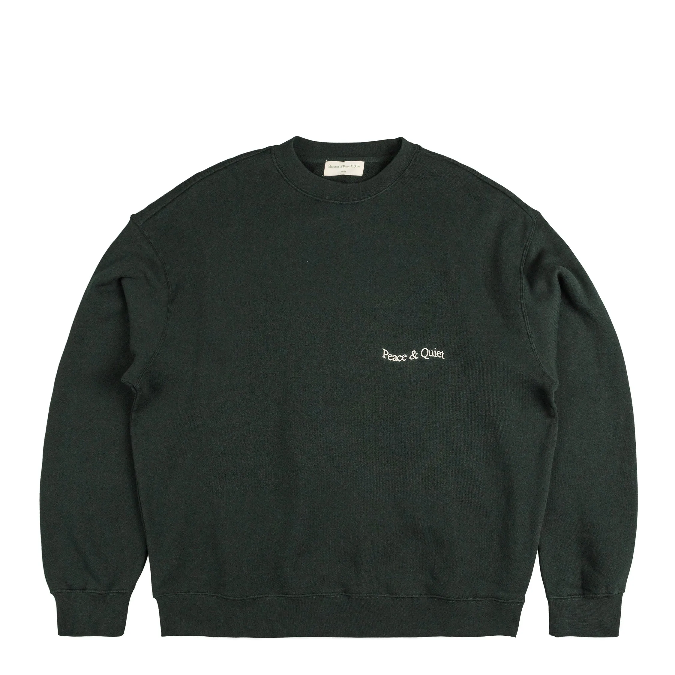 Museum of Peace & Quiet Wordmark Crewneck sold by Asphalt Gold