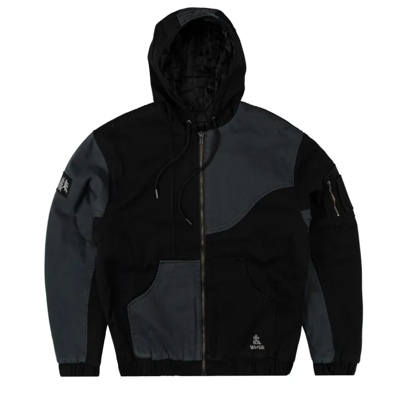 Dime Panel Denim Hooded Bomber sold by Asphalt Gold