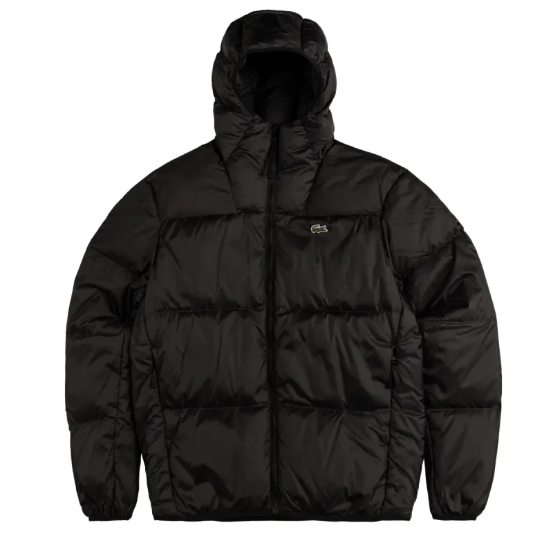 Lacoste Short Water-Repellent Hooded Puffed Jacket sold by Asphalt Gold