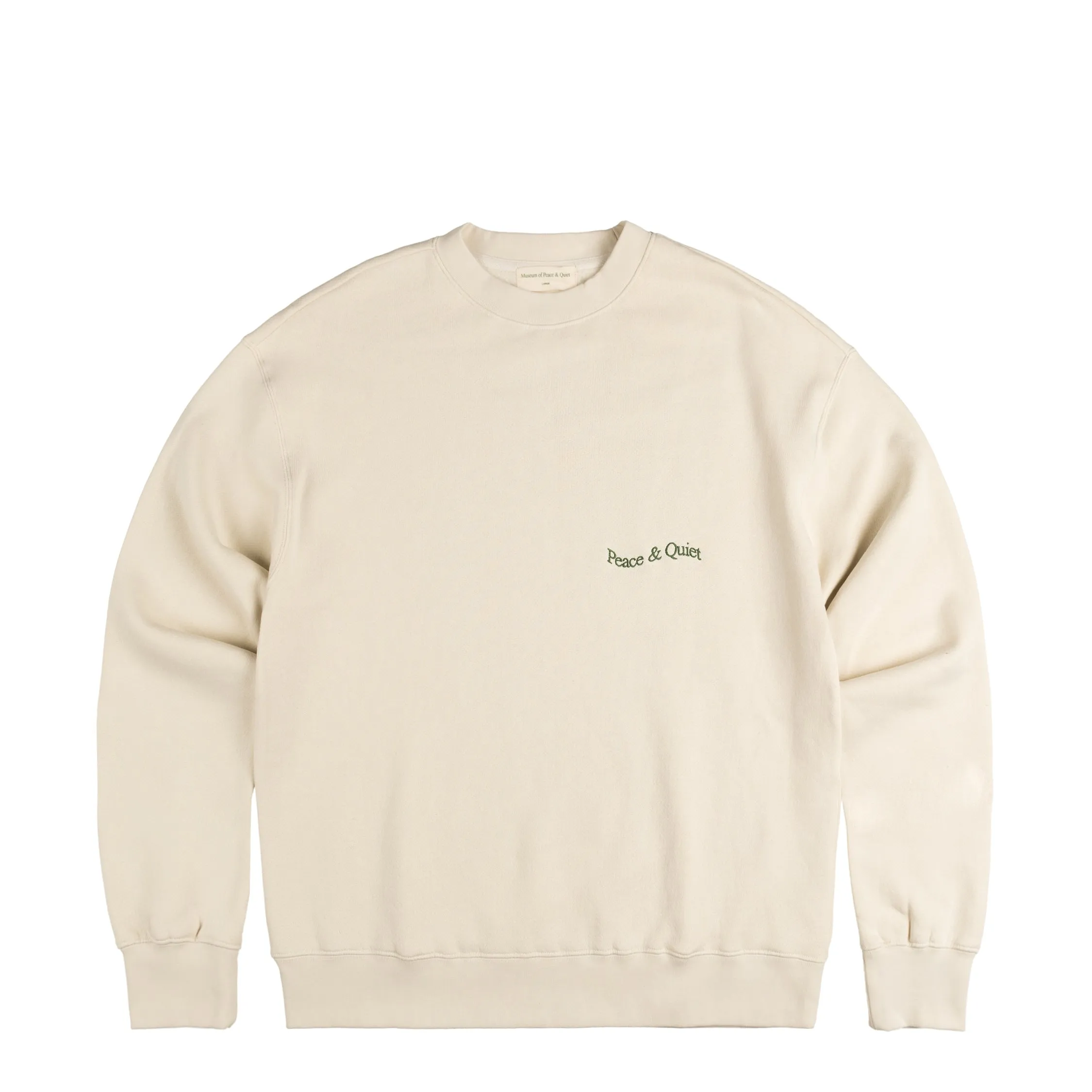 Museum of Peace & Quiet Wordmark Crewneck sold by Asphalt Gold