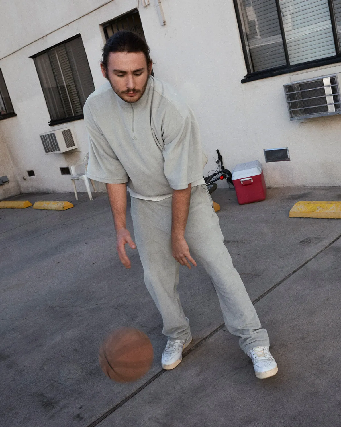 Adidas Basketball Velour Half-Zip Sweatshirt sold by Asphalt Gold product image thumbnail 3