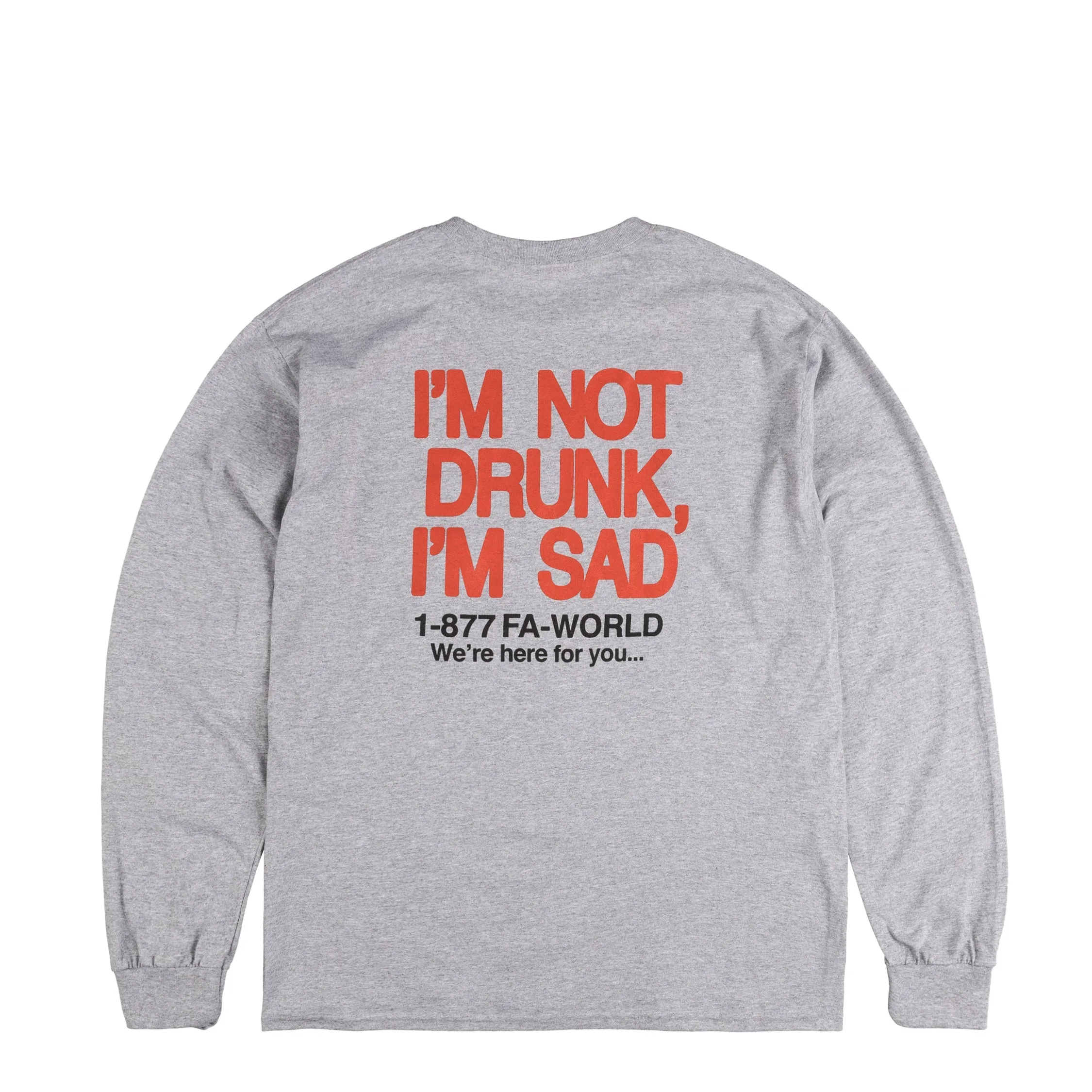 Fucking Awesome Drunk and Sad Longsleeve Tee sold by Asphalt Gold