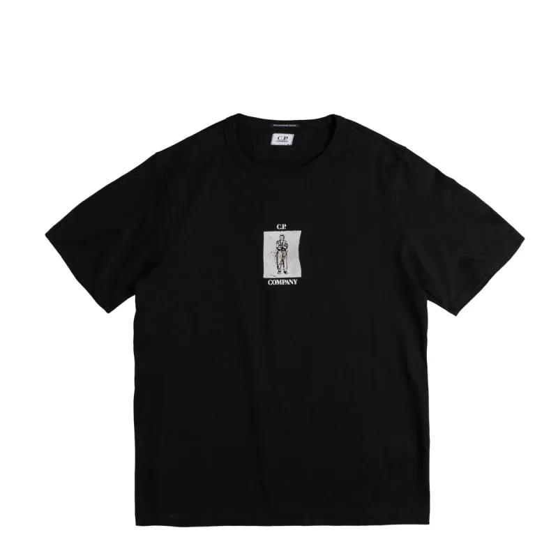 C.P. Company 30/2 Mercerized Jersey Twisted Graphic T-shirt sold by Asphalt Gold