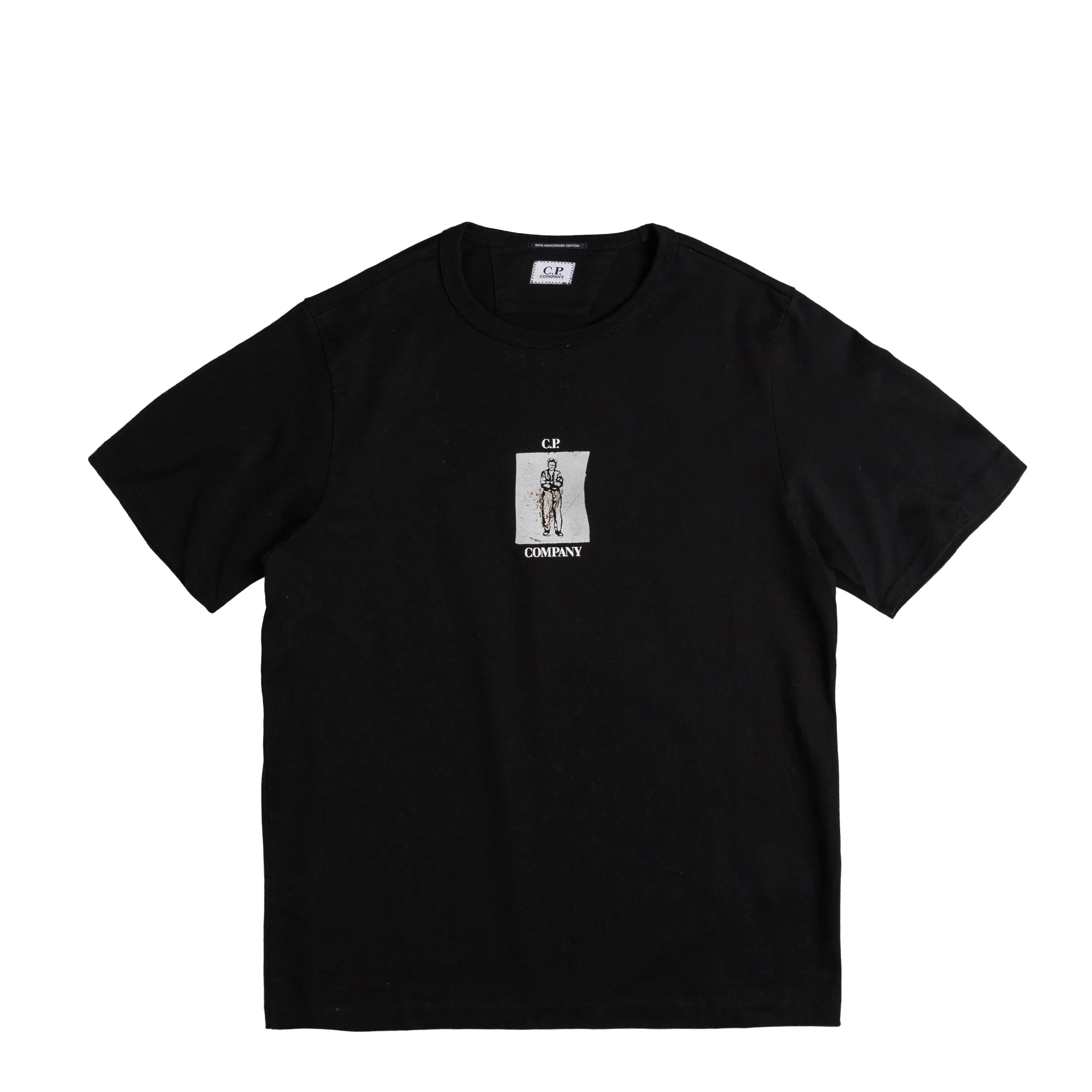 C.P. Company 30/2 Mercerized Jersey Twisted Graphic T-shirt sold by Asphalt Gold