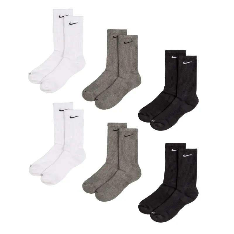 Nike Everyday Cushioned Crew Socks 6 Pack sold by Asphalt Gold