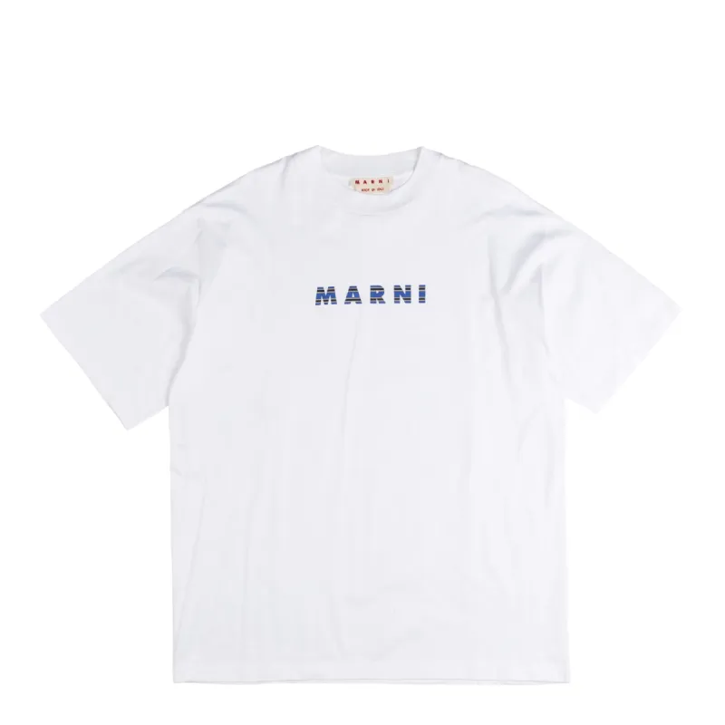 Marni Printed Stripes Logo T-Shirt sold by Asphalt Gold