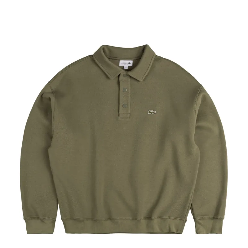 Lacoste Loose Fit Polo Collar Sweatshirt sold by Asphalt Gold