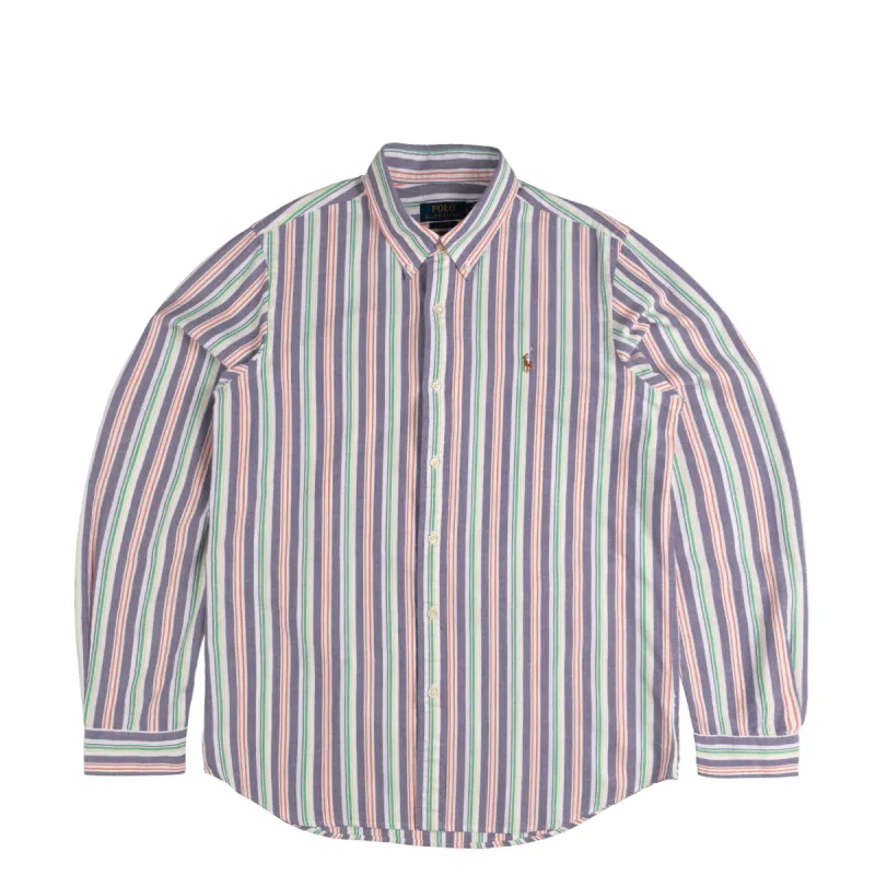 Polo Ralph Lauren	Custom Fit Striped Oxford Shirt sold by Asphalt Gold