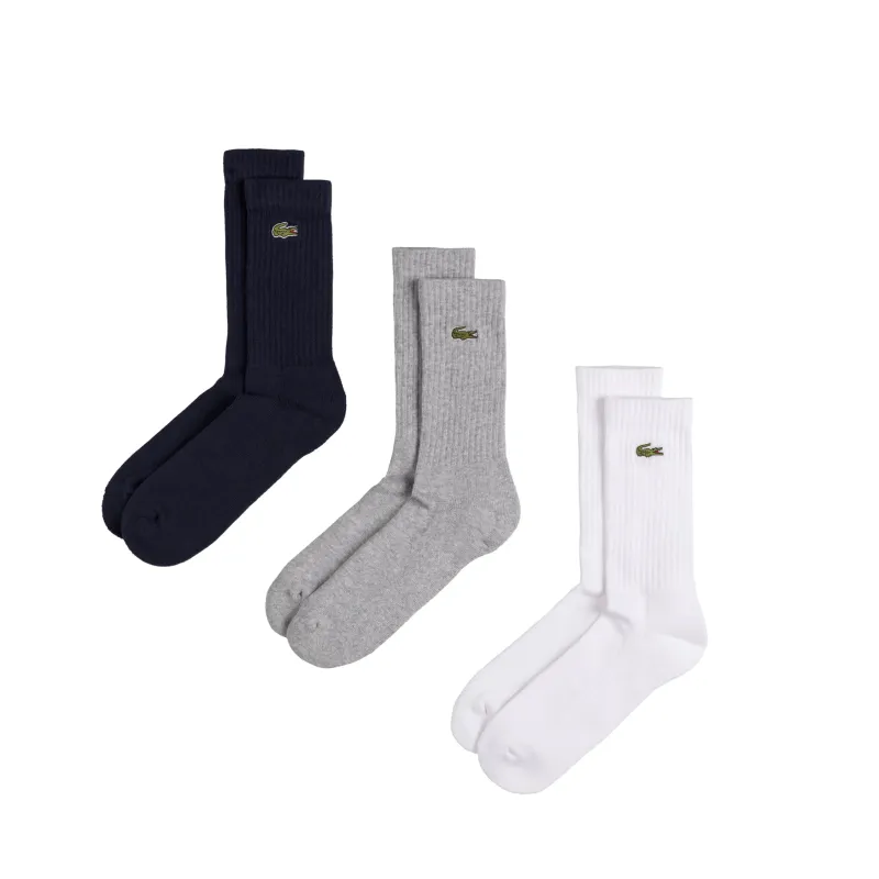 Lacoste High Cut Socks 3-Pack sold by Asphalt Gold