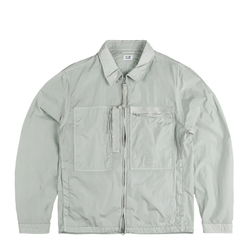 C.P. Company Chrome-R Full Zip Logo Overshirt sold by Asphalt Gold