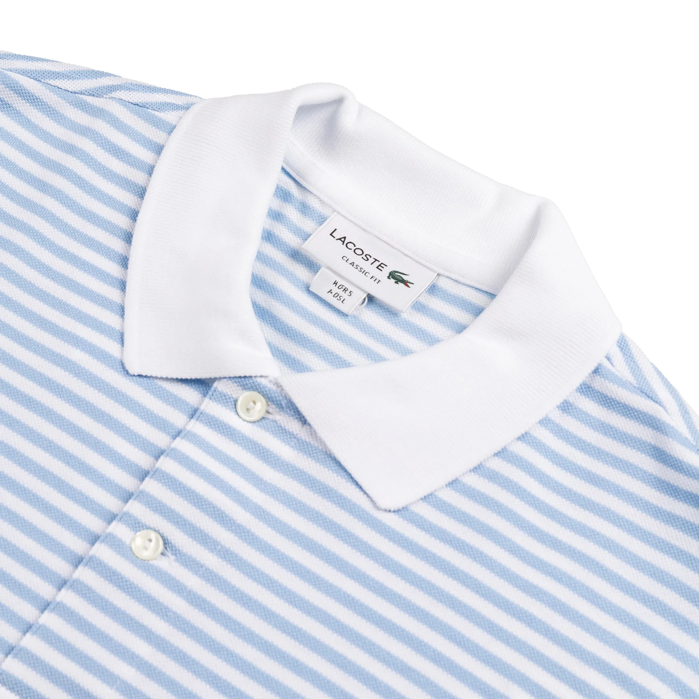 Lacoste Classic Fit Striped Petit Piqué Polo Shirt sold by Asphalt Gold product image thumbnail 2