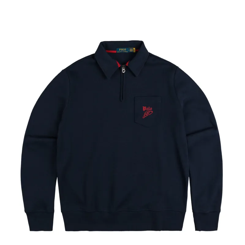 Polo Ralph Lauren Double-Knit Mesh Collared Sweatshirt sold by Asphalt Gold
