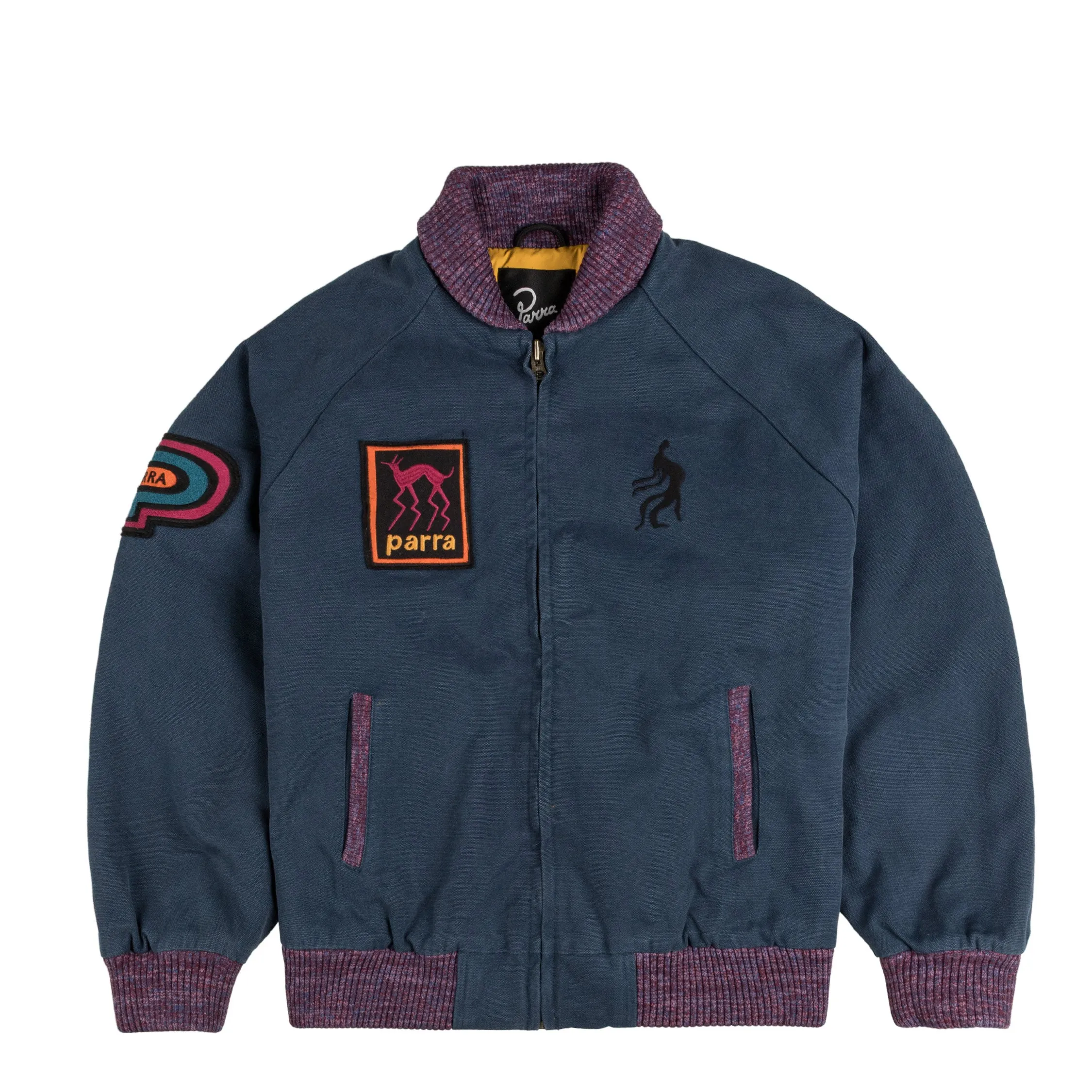 By Parra Skull Stalker Varsity Jacket sold by Asphalt Gold