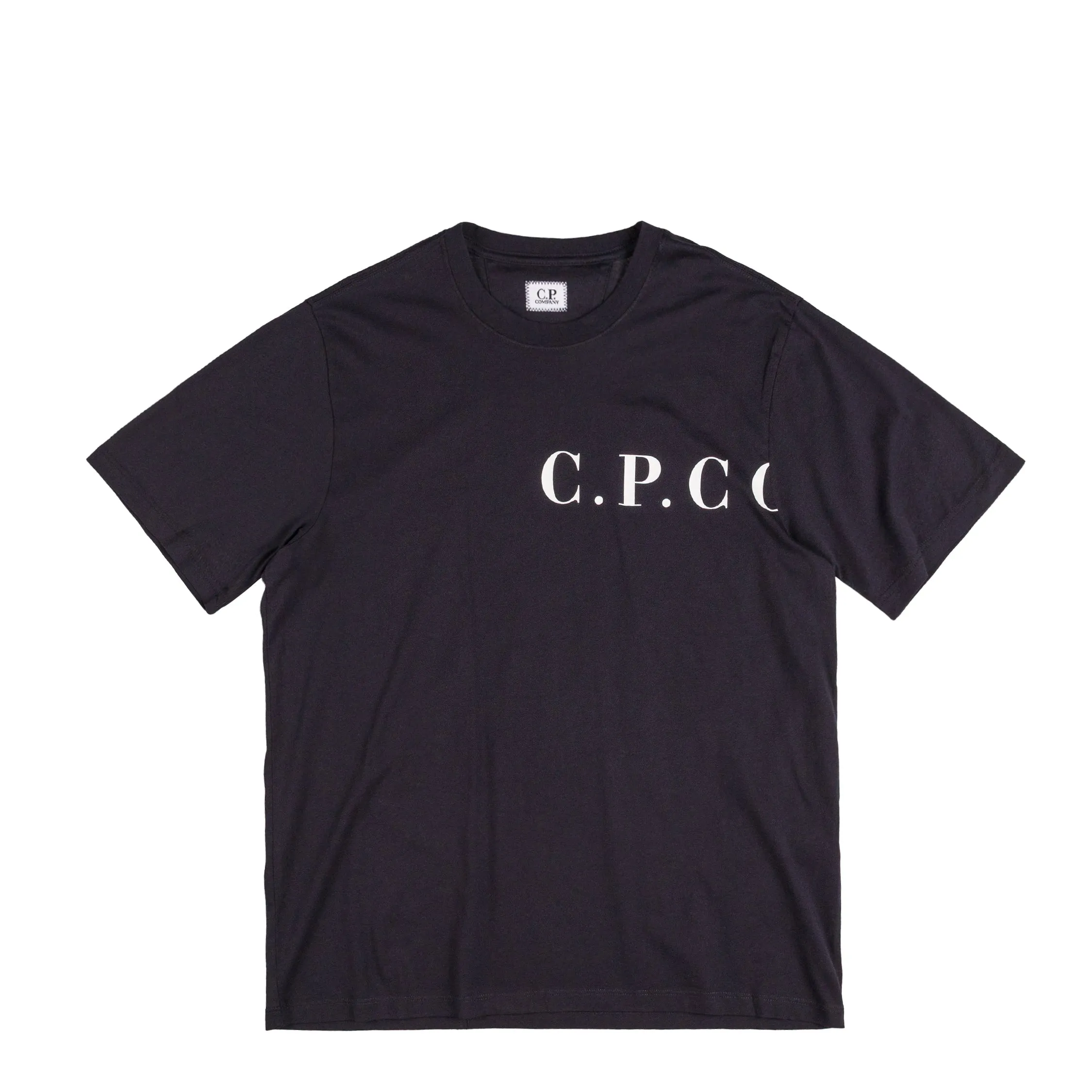 C.P. Company 30/1 Jersey Front-Back Logo T-Shirt sold by Asphalt Gold