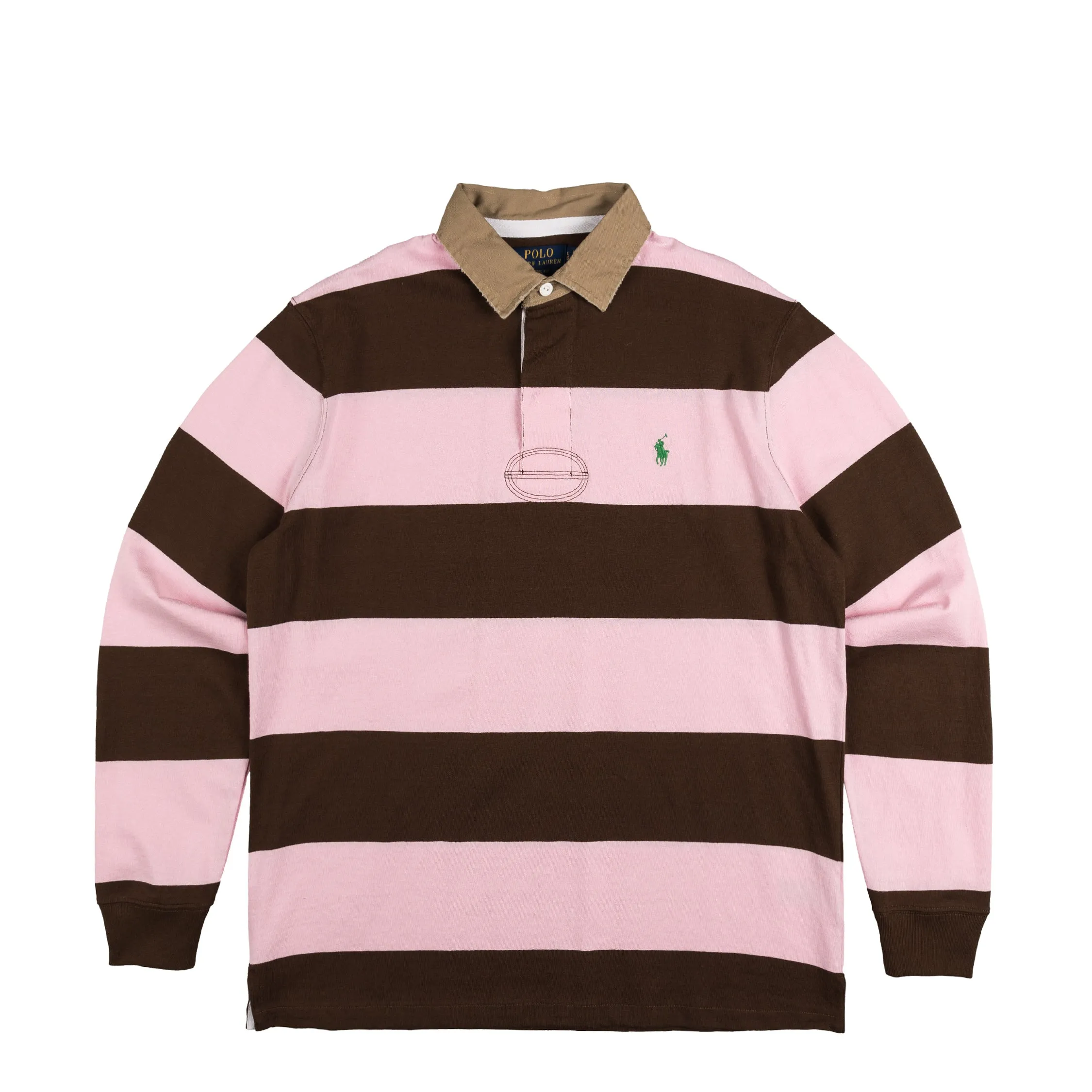 Polo Ralph Lauren Classic Fit Khaki-Collar Rugby Shirt sold by Asphalt Gold