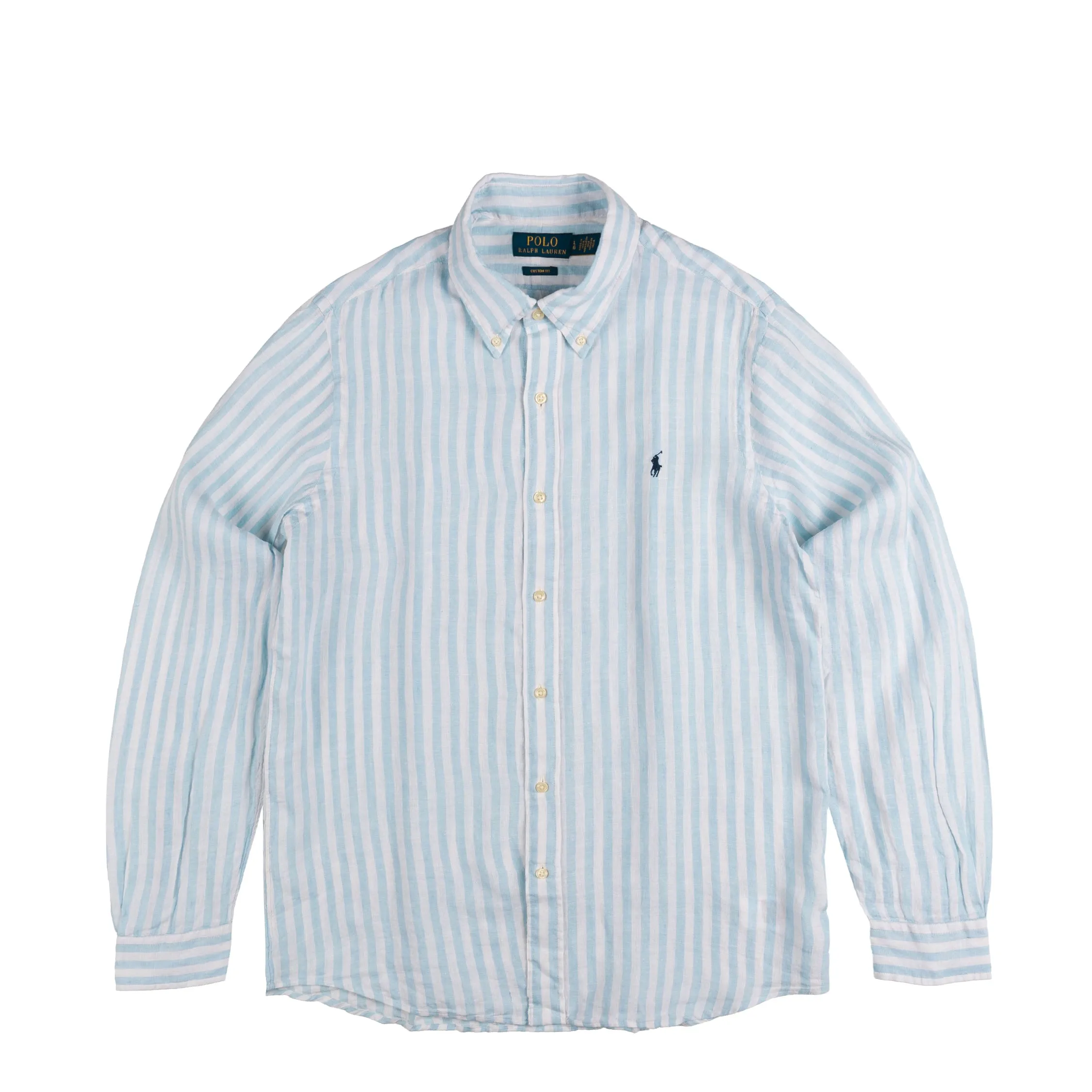Polo Ralph Lauren Custom Fit Striped Linen Shirt sold by Asphalt Gold