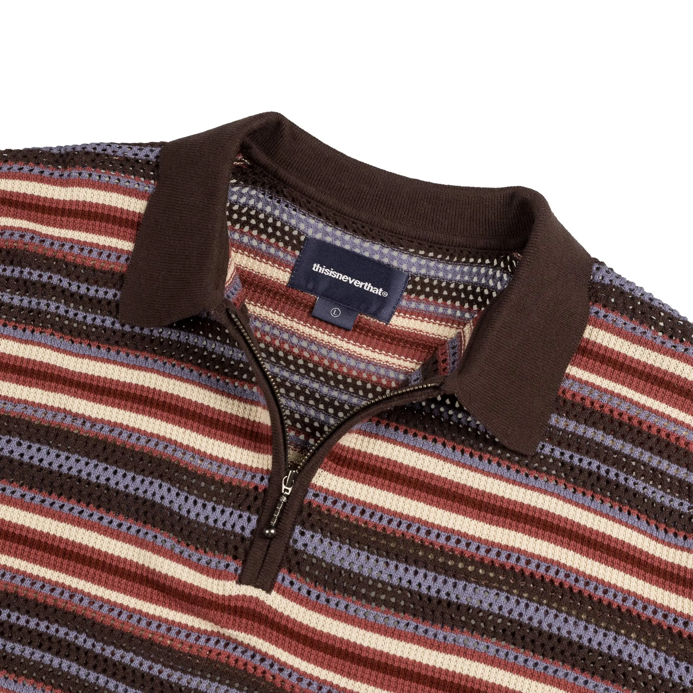 thisisneverthat Stipe Knit Polo sold by Asphalt Gold product image thumbnail 3