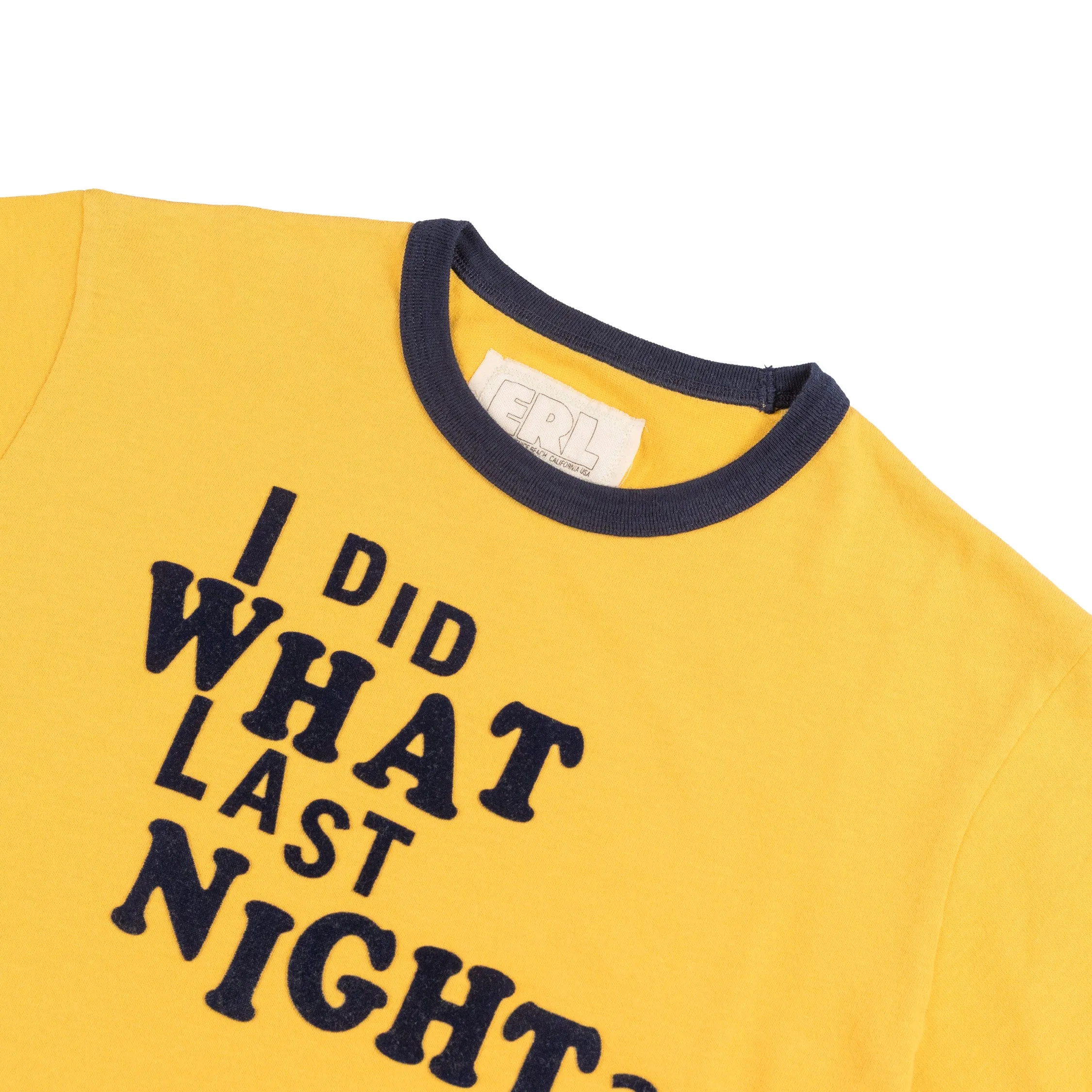 ERL I Did What Last Night Ringer T-Shirt Knit | Parallel