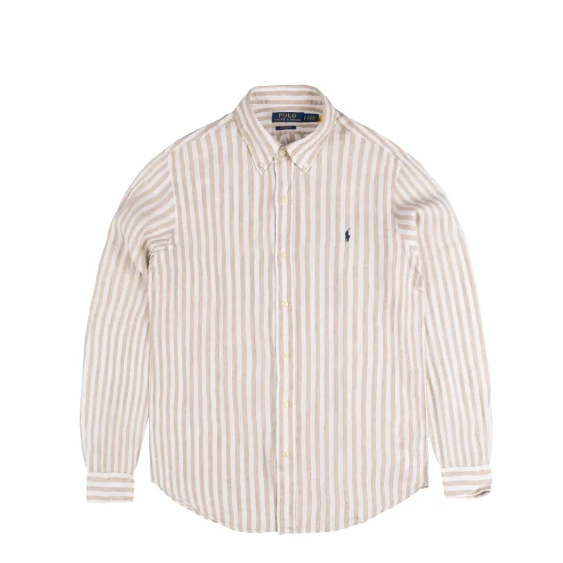 Polo Ralph Lauren Custom Fit Striped Linen Shirt sold by Asphalt Gold