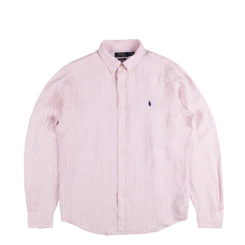 Polo Ralph Lauren Custom Fit Striped Linen Shirt sold by Asphalt Gold