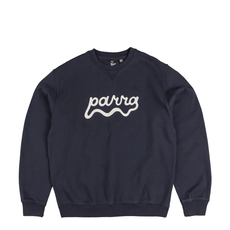 By Parra Water Wave Logo Crew Neck Sweatshirt sold by Asphalt Gold
