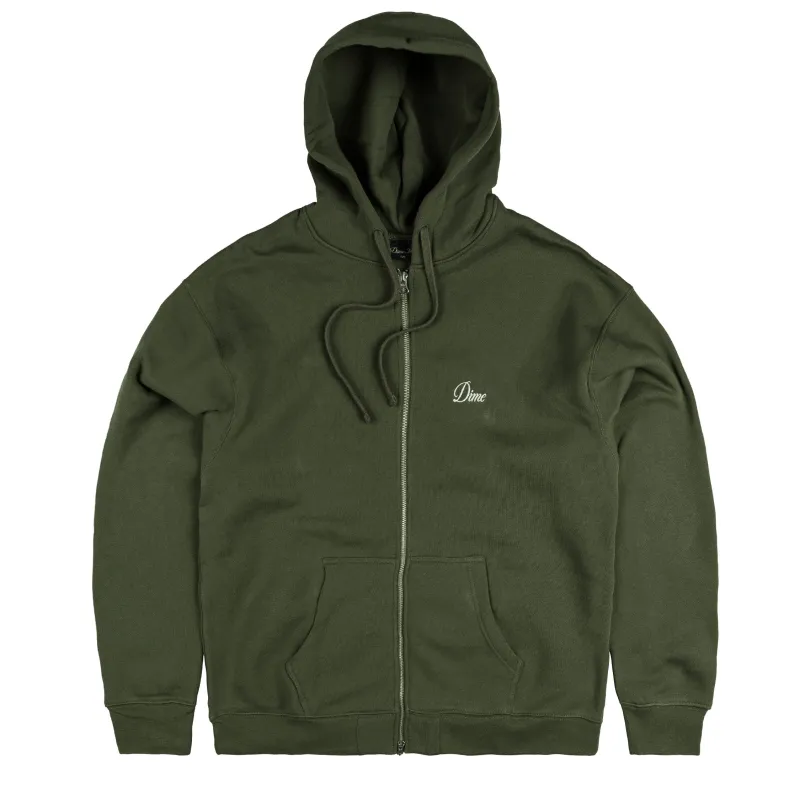 Dime Cursive Zip Hoodie sold by Asphalt Gold