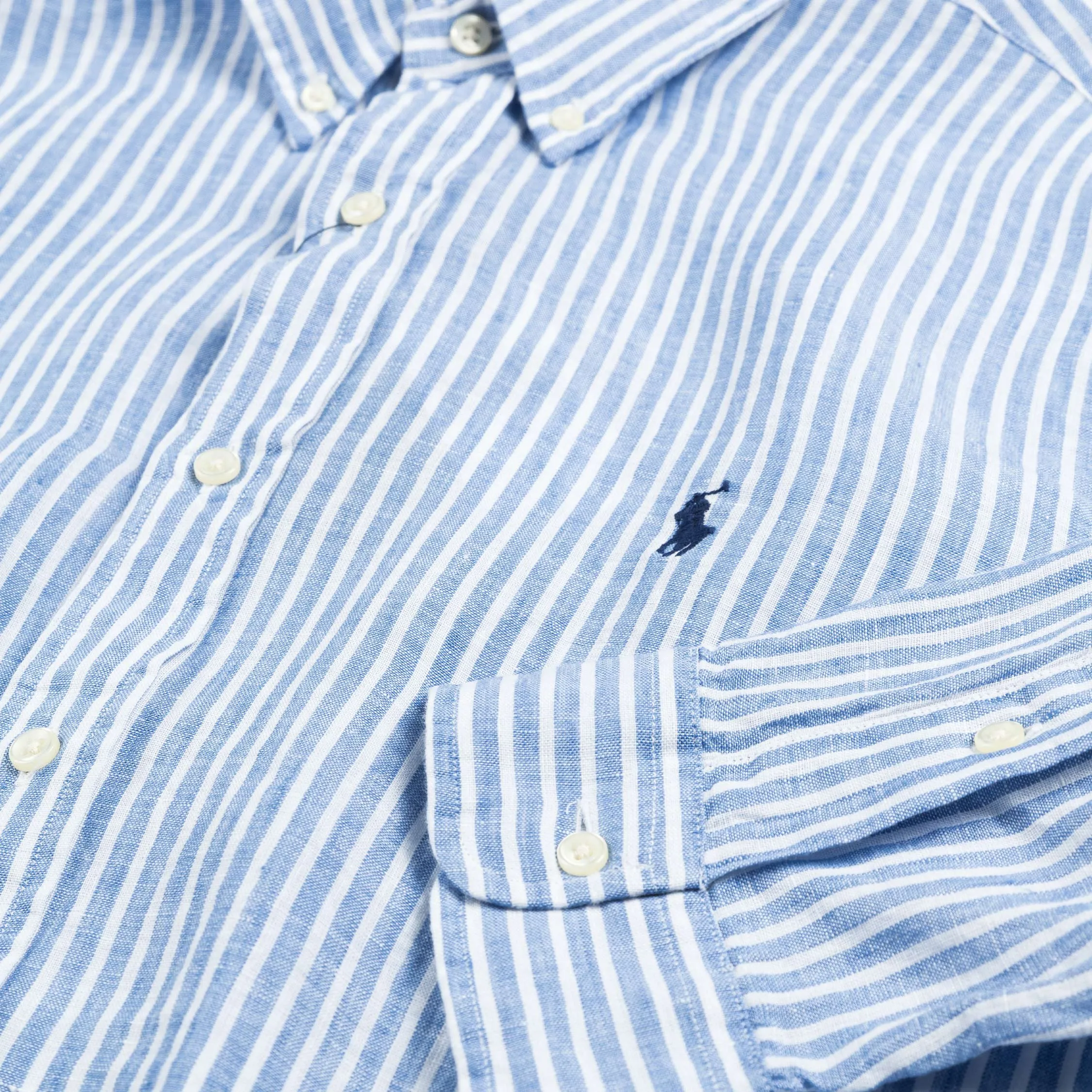 Polo Ralph Lauren Custom Fit Striped Linen Shirt sold by Asphalt Gold product image thumbnail 3