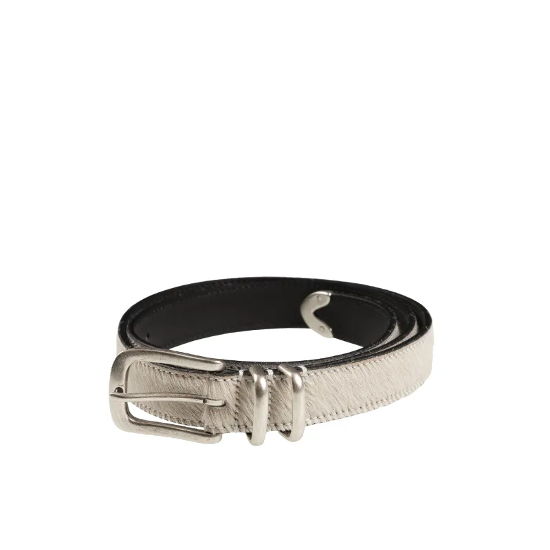 Molebo Refined Double Loop Ponyhair Belt sold by Asphalt Gold