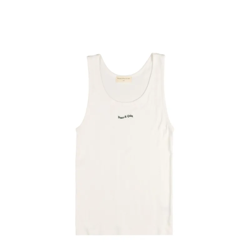 Museum of Peace & Quiet Wordmark Ribbed Tank Top sold by Asphalt Gold