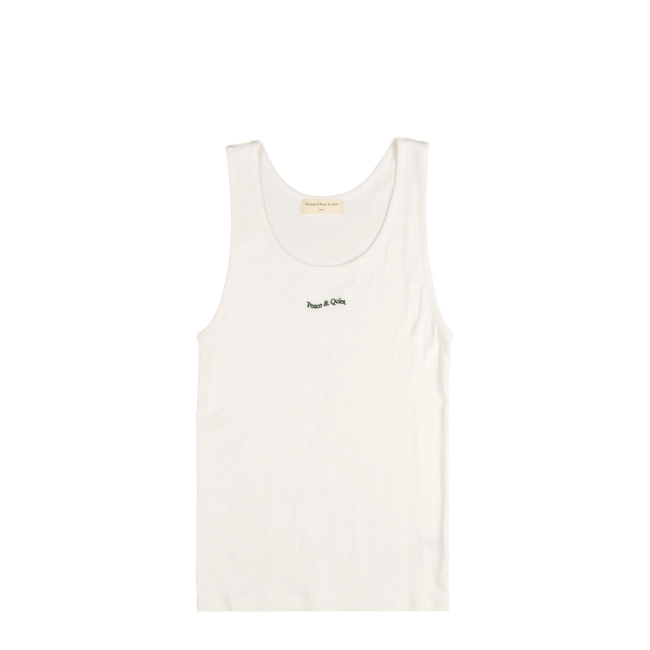 Museum of Peace & Quiet Wordmark Ribbed Tank Top sold by Asphalt Gold