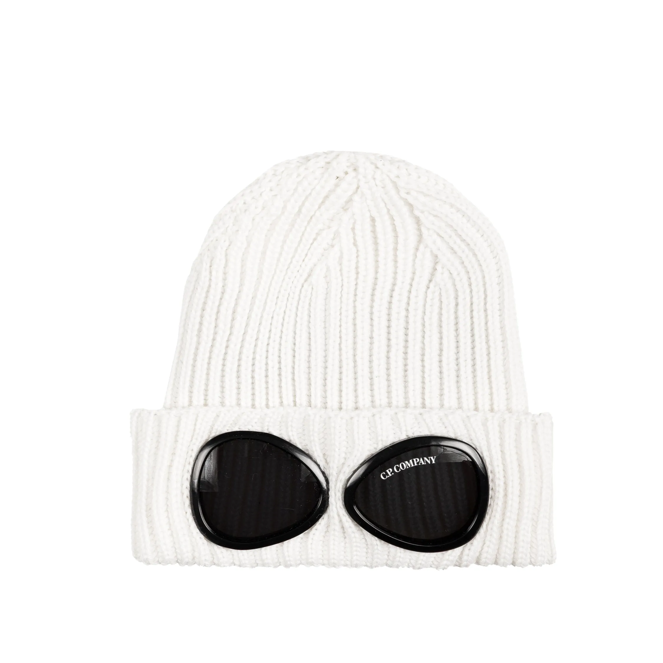 C.P. Company Extra Fine Merino Wool Knit Goggle Beanie sold by Asphalt Gold