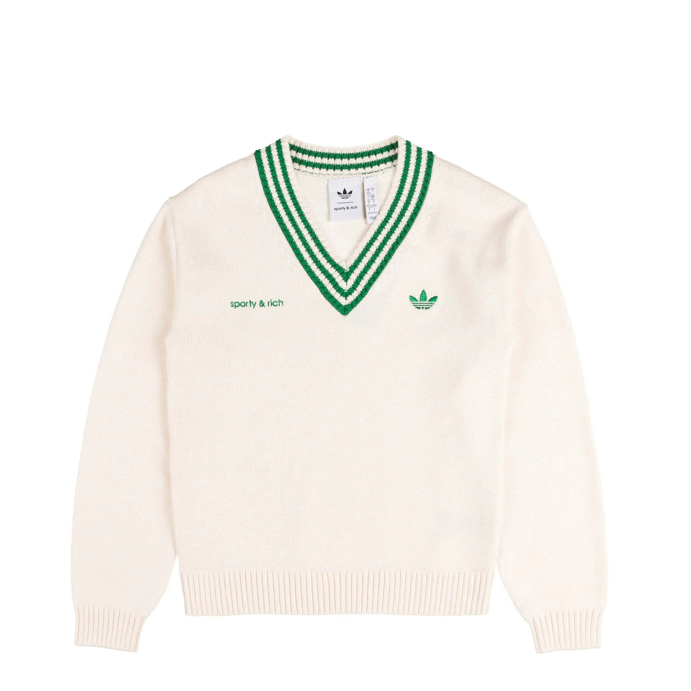 Adidas x Sporty & Rich Wmns V-Neck Sweater sold by Asphalt Gold