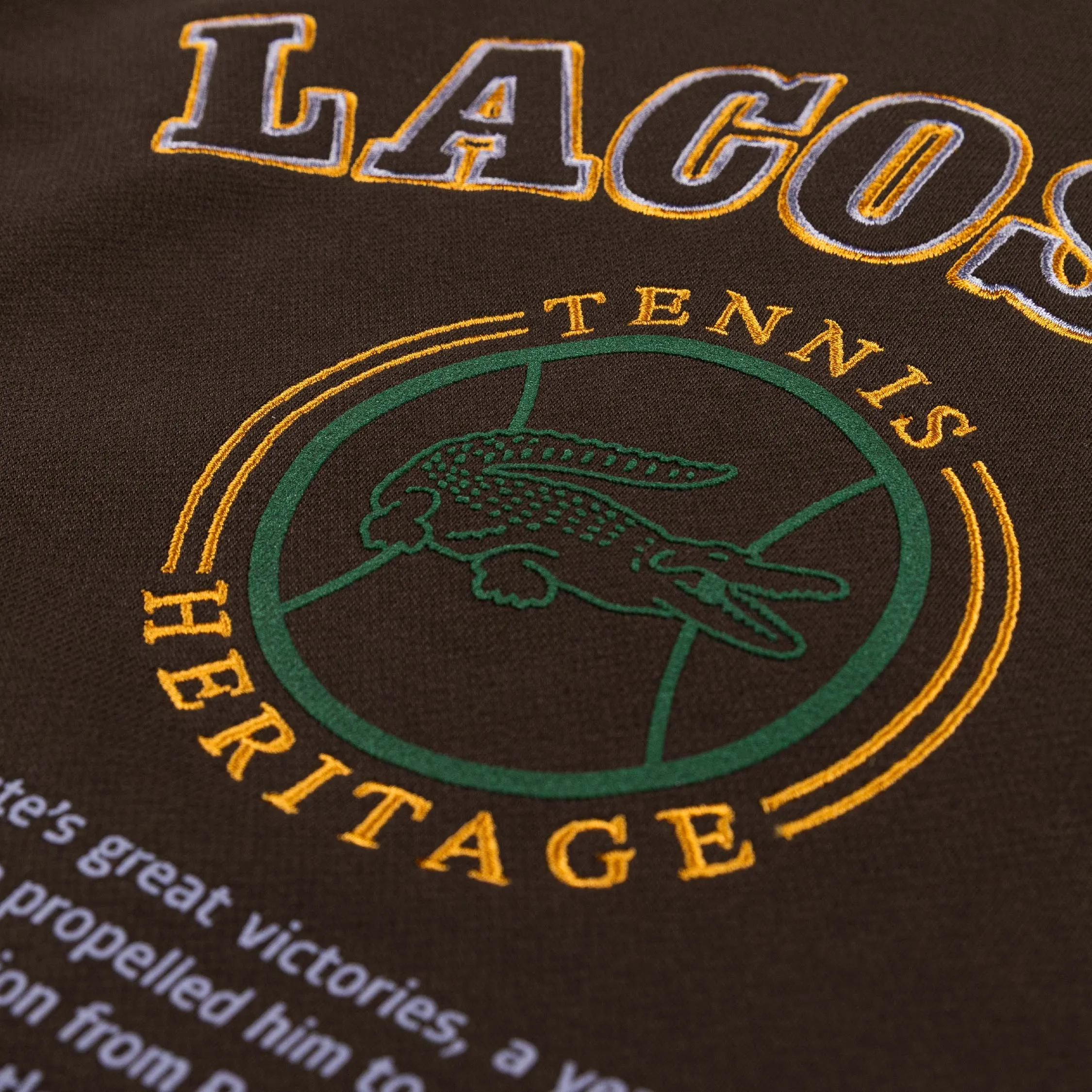 Lacoste Heritage Embroidery Fleece Sweatshirt sold by Asphalt Gold product image thumbnail 4