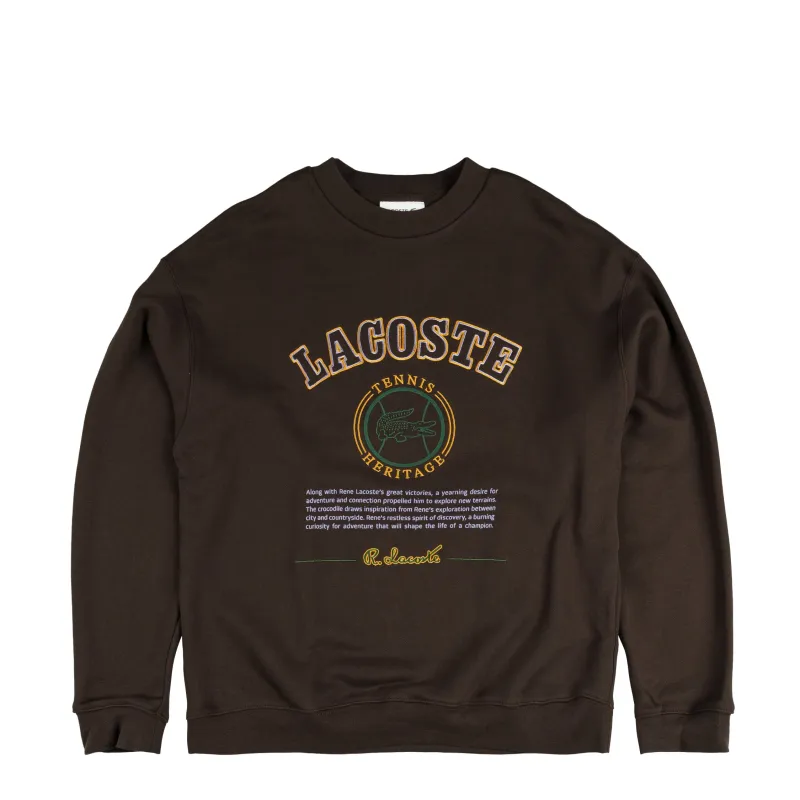 Lacoste Heritage Embroidery Fleece Sweatshirt sold by Asphalt Gold