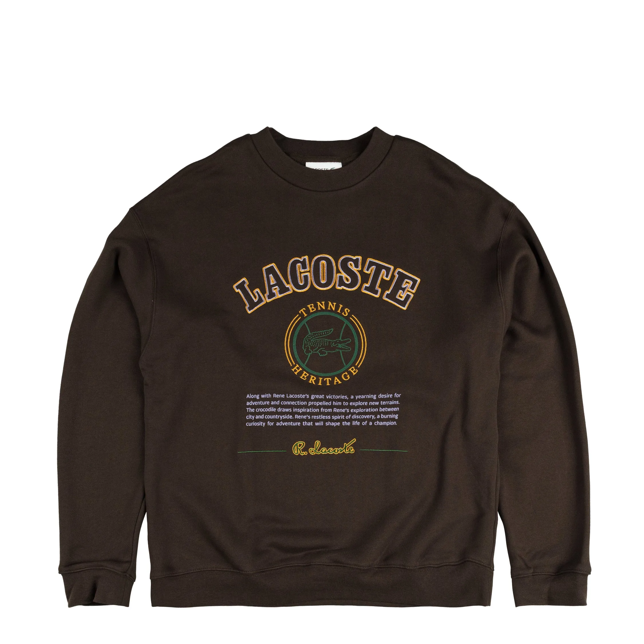 Lacoste Heritage Embroidery Fleece Sweatshirt sold by Asphalt Gold