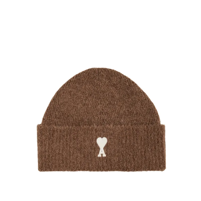 AMI Paris Striped Ami De Coeur Alpaca Beanie sold by Asphalt Gold