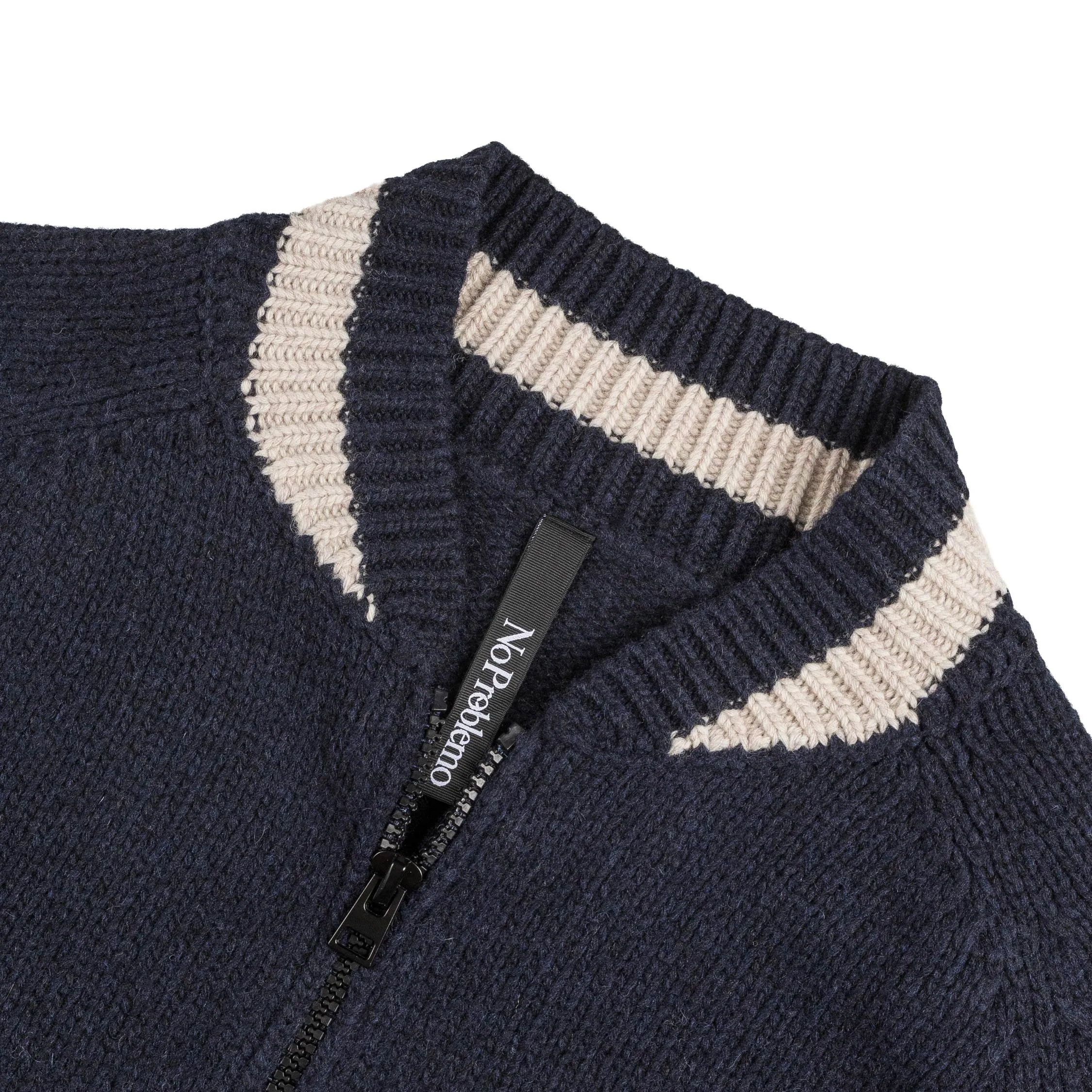 No Problemo NYP Varsity Zip Thru Knit sold by Asphalt Gold product image thumbnail 3