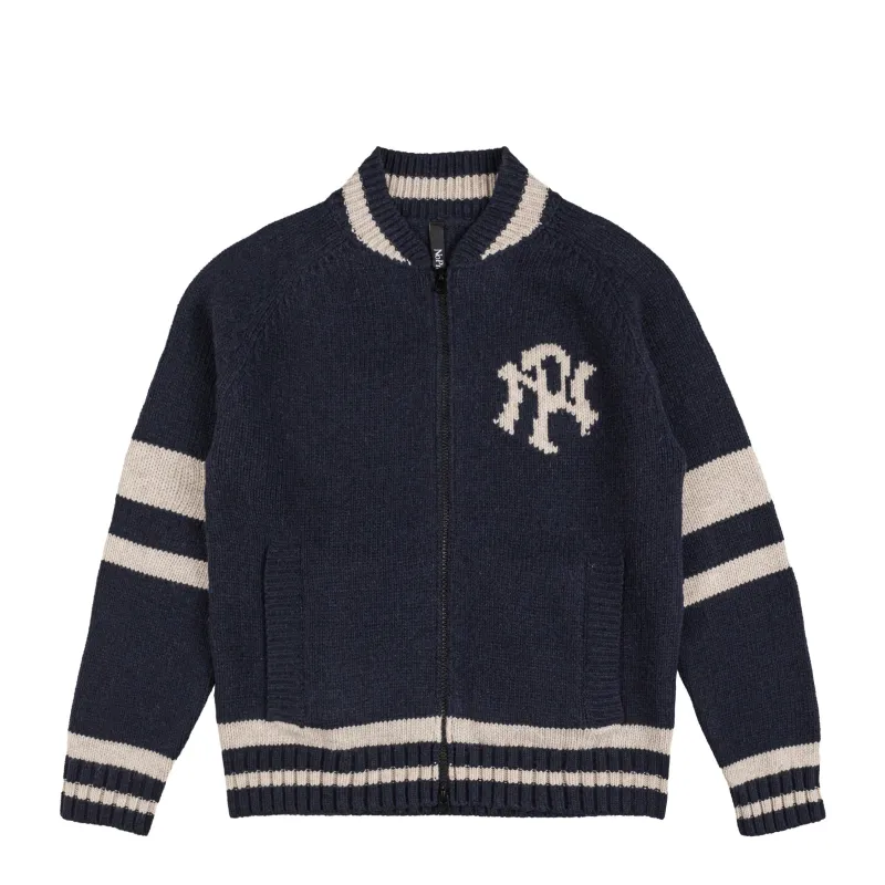 No Problemo NYP Varsity Zip Thru Knit sold by Asphalt Gold