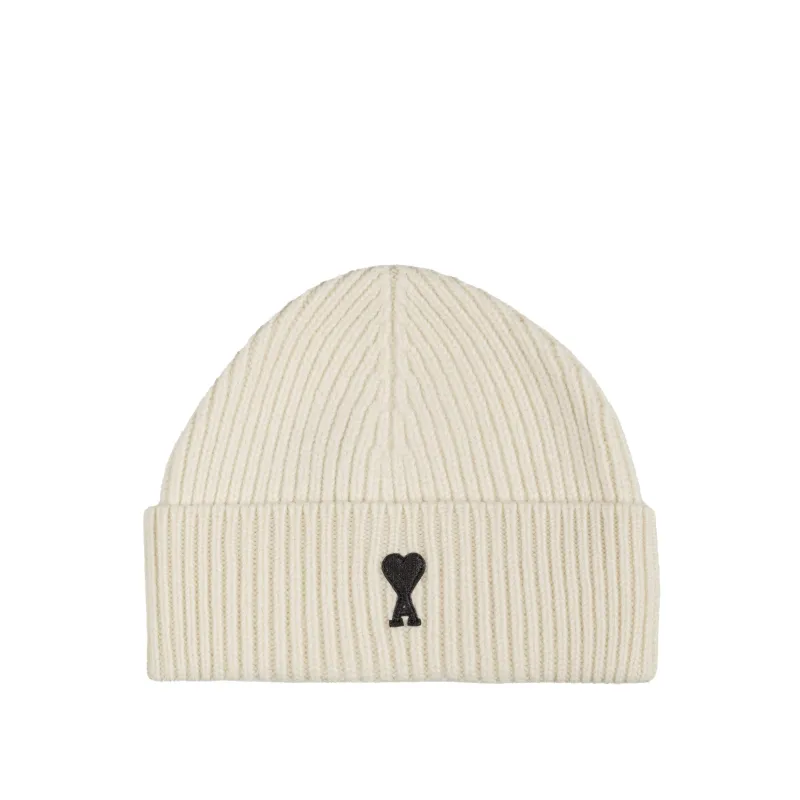 AMI Paris	Ami De Coeur Wool Beanie sold by Asphalt Gold