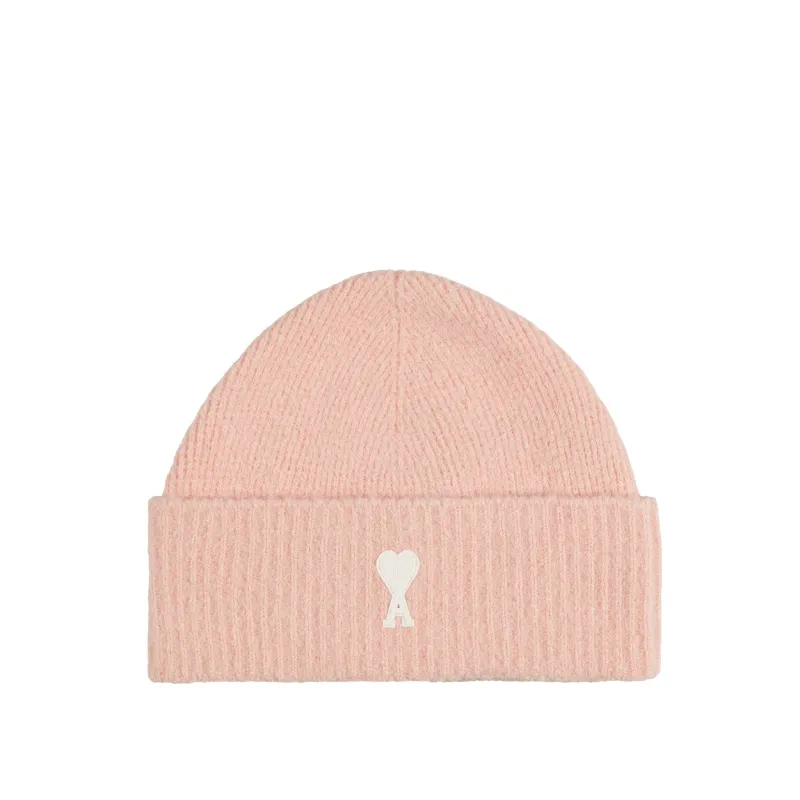 AMI Paris Striped Ami De Coeur Alpaca Beanie sold by Asphalt Gold