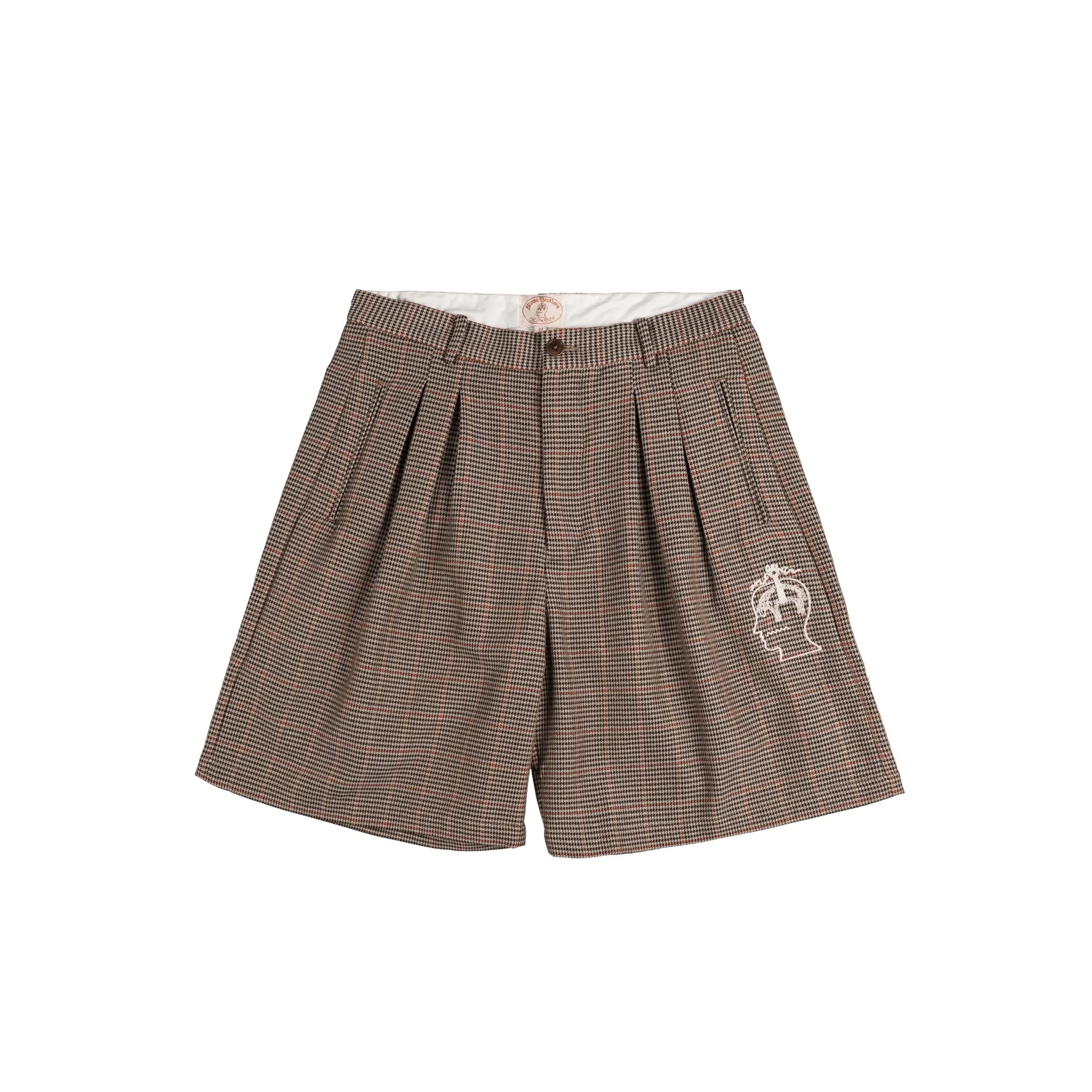 Brain Dead x Brooks Brothers Houndstooth Pleated Shorts sold by Asphalt Gold