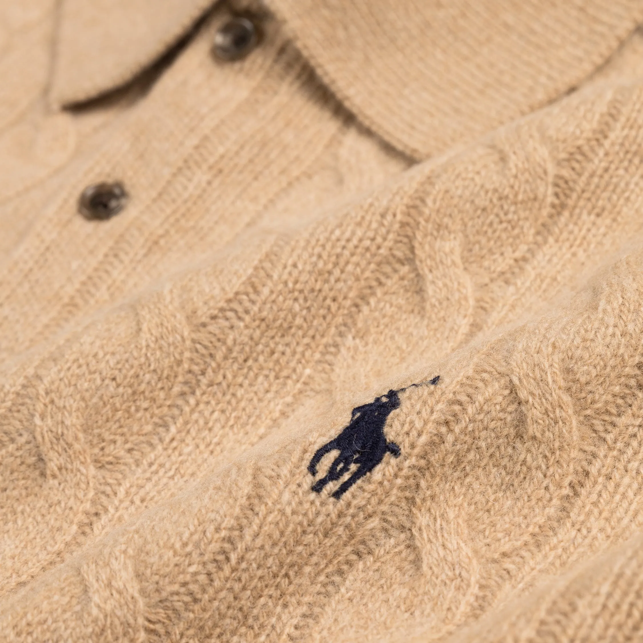 Polo Ralph Lauren Cable-Knit Wool-Cashmere Polo Jumper sold by Asphalt Gold product image thumbnail 3
