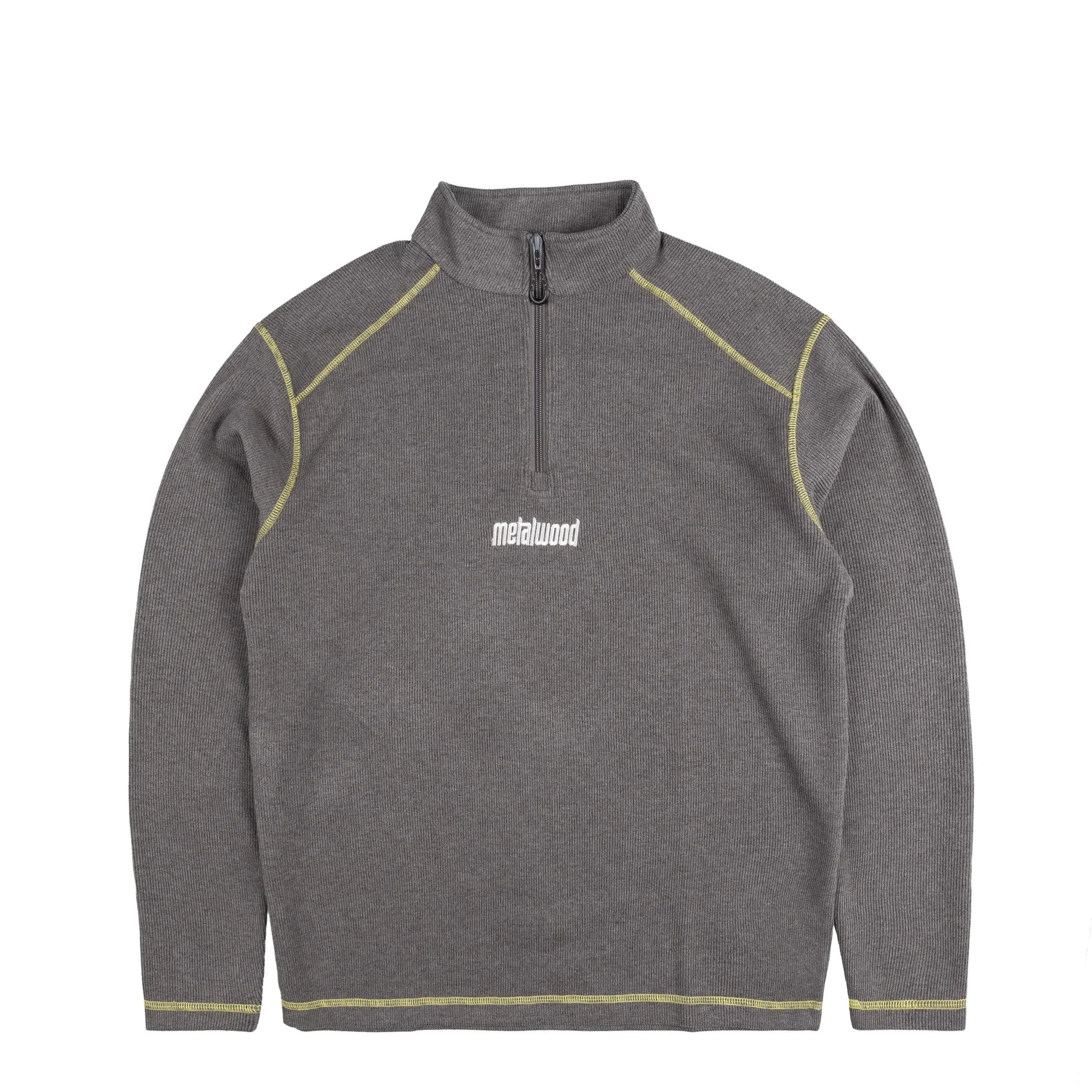 Metalwood Contrast Stitch 1/4 Zip Pullover sold by Asphalt Gold