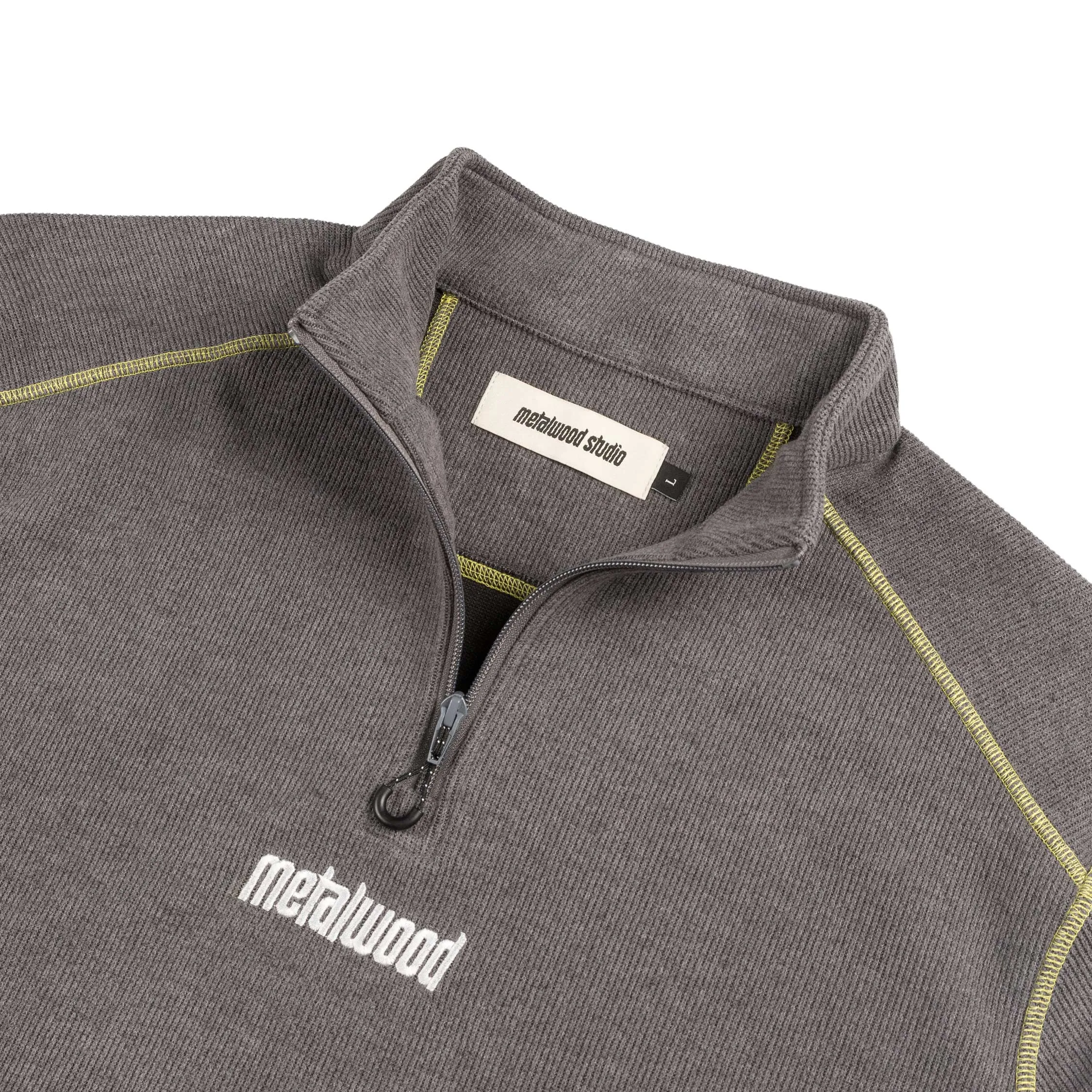 Metalwood Contrast Stitch 1/4 Zip Pullover sold by Asphalt Gold product image thumbnail 2