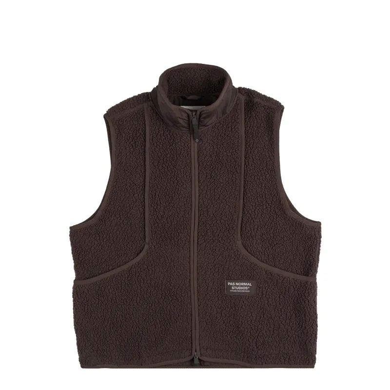 Pas Normal Studios Off-Race Pile Fleece Vest sold by Asphalt Gold